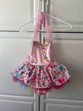 Pink Candy-Themed Girls' Tutu Dress